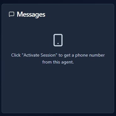OTP messages displayed after session activation